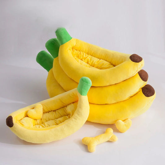 Cute and unique banana Cat lounger Pet Bed