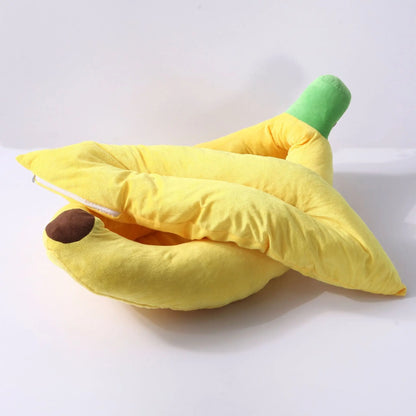 Cute and unique banana Cat lounger Pet Bed