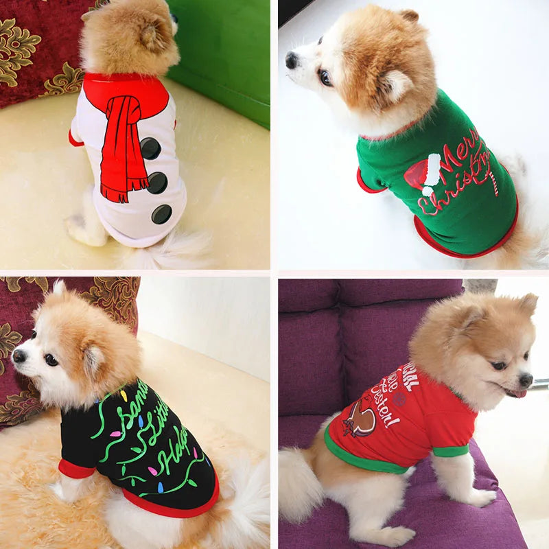 Holiday Dog Clothes - Cotton Pet Outfits for Small to Large Dogs