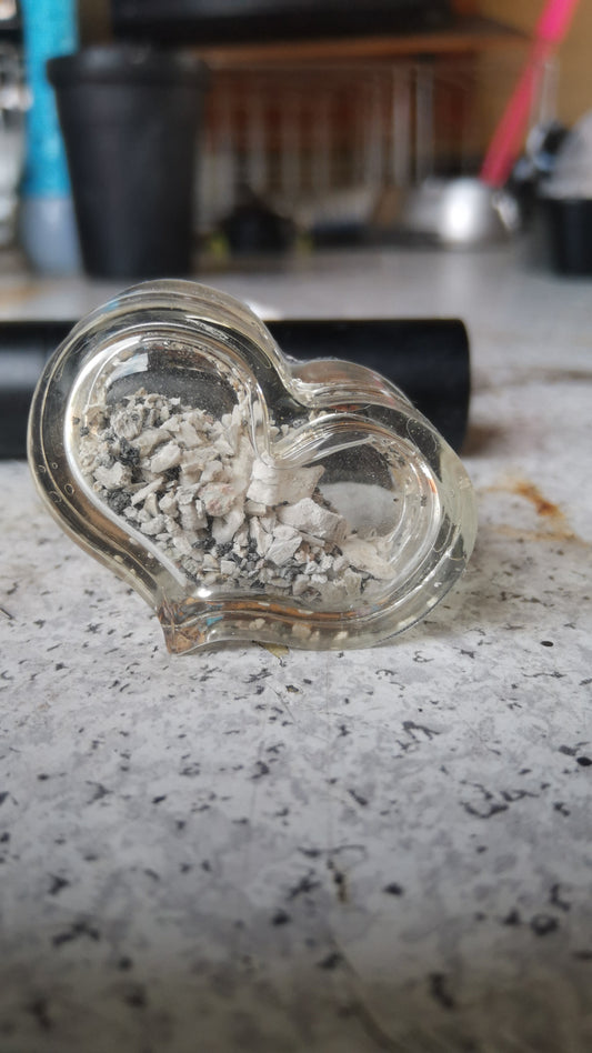 Custom Memorial Resin Heart – 4" Handmade Tribute to Your Beloved Pet