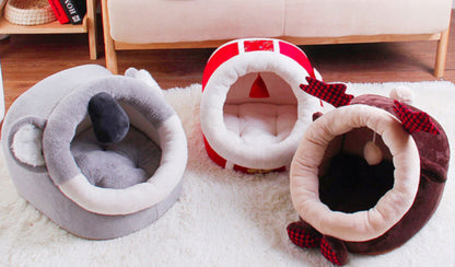 Cozy Pet Bed Nooks – Koala, Holiday, and Deer Patterns