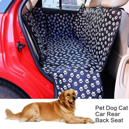 Paw Print Waterproof Car Seat Hammock – Ultimate Pet Travel Protector!