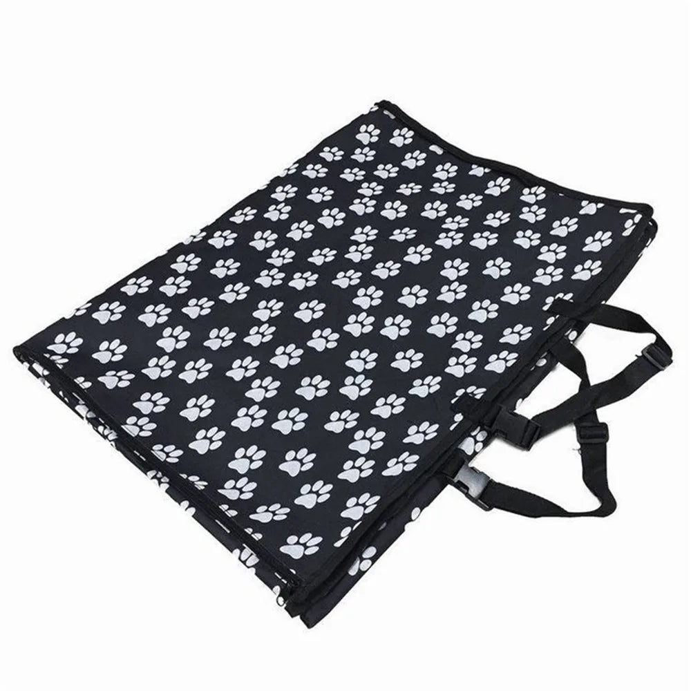 Paw Print Waterproof Car Seat Hammock – Ultimate Pet Travel Protector!