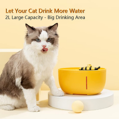 Cat water dispenser intelligent wireless non plugged automatic circulating filter water feeder