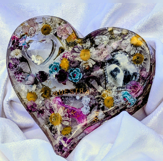 NOTE: This product is not yet available. Custom Memorial Resin Heart – 4" Handmade Tribute to Your Beloved Pet